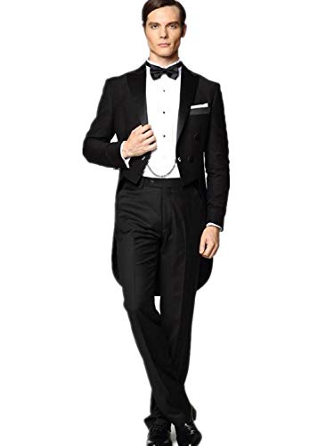 Costumes Hommes Noir Slim Fit de Qualité Supérieure