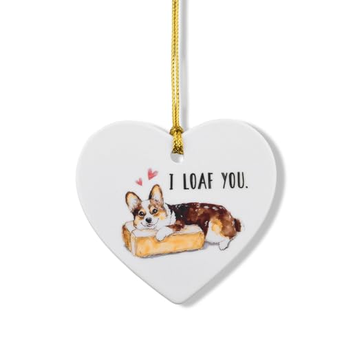 I Love Dog Ornament Christmas Hanging Ornaments for Tree Car Birthday Anniversary Valentines Day Gifts for Wife Her Girlfriend Fiancee Holiday Ornaments Dog Lover Xmas Ornament Funny Romantic Gift