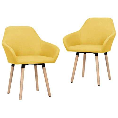 neolun Brighten Your Dining Area with 2 Pcs Yellow Fabric