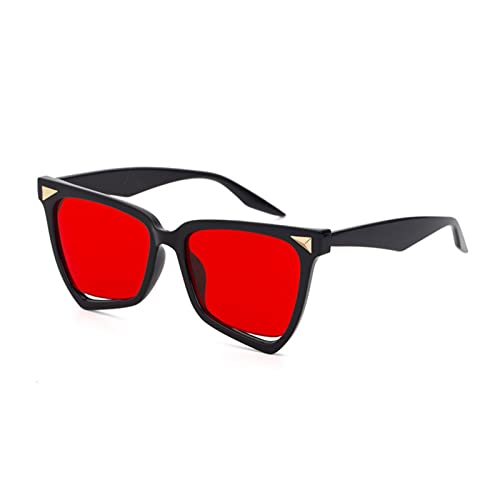 Men and Women Cat Eye Large Frame Color Sunglasses Outdoor Sunshade Decoration (Color : G, Size : Medium)