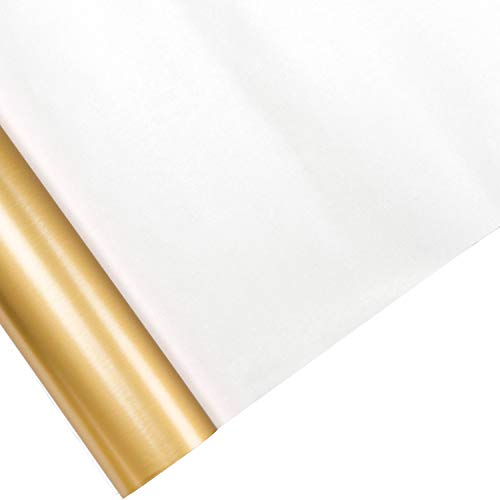 Image of RUSPEPA Gift Wrapping Paper Roll - 81.5 Sq Ft Matte Gold for Wedding,Birthday, Shower, Congrats, and Holiday Gifts-30Inch X 32.8Feet