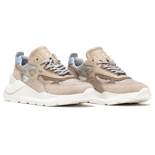 D.A.T.E. Sneaker Donna Fuga Nylon FG-NY-MD Beige