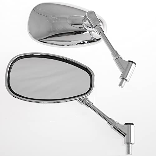 Rétroviseurs Paire Miroirs Moto Scooter Cutom Café Race Chrome M10