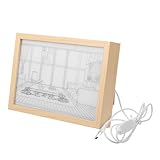 Marco de fotos con luces: el marco de fotos con luz es adecuado para colocar en la sala de estar, el pasillo, el dormitorio, la sala de estudio, la tienda, etc., cumple con sus requisitos, marco de fotos