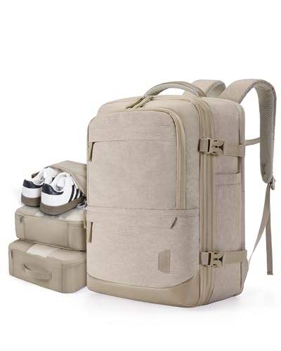 Image of BAGSMART 37L Compression Travel Backpack, Expandable arry On Backpack with Packing Cubes, Water Resistant Weekender Backpack
