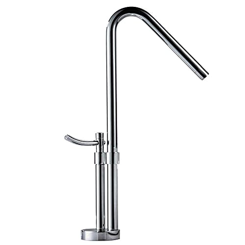 Mitigeur évier cuivre poli anti-éclaboussures robinet eau chaude froide ergonomique
