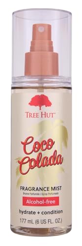 Tree Hut Coco Colada Hair & Body Mist, Hydrating & Alcohol-Free Body Spray, Summer Scent, Fragrance with Coconut and Pineaple Notes, 6 Fl Oz.