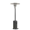 Sunjoy 47000 btu avanti outdoor portable propane heater for patio and garden with safety auto shut off valve and wheels gray  urban country home decor