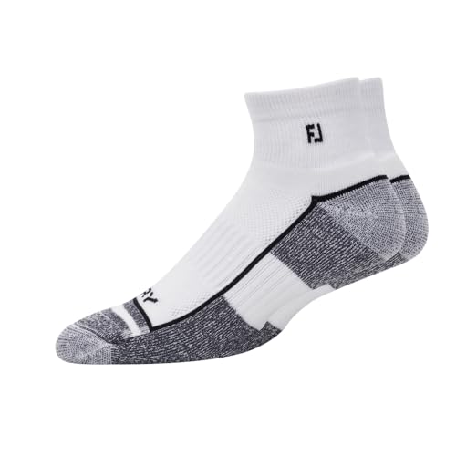FootJoy Mens ProDry Quarter White Golf Sock