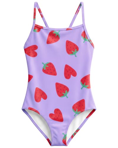 Image of weVSwe Baby Girl Swimsuit One Piece Swimsuit Cute Toddler Girls Sleeveless Bikini Kids 2-10 Years
