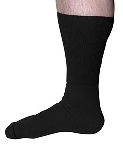 Extra Wide Lightweight Cotton Crew Comfort Fit Dress Socks (Pack of 3) Made in the USA4