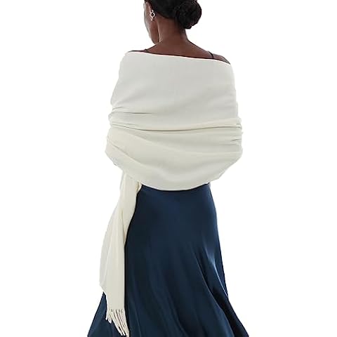 PIOYMEYA Écharpe Pashmina Ivoire Cover
