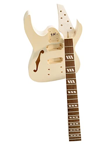 Fistrock DIY SCT 01-R Electric Guitar Kit Beginner Kit 6 String Right Handed With Flamed Maple Veneer Top Basswood Body Hard Maple Neck Rosewood Fingerboard Chrome Hardware Build Your Own Guitar. thumb #4