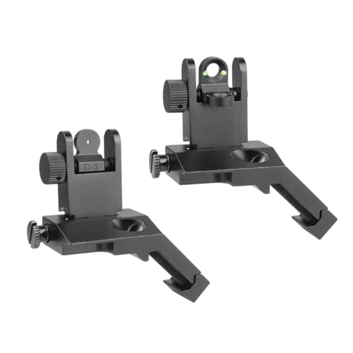HOUSON 45 Degree Offset Flip Up Sights, Tactical AR15 Backup Iron Sight 45 Degree Rapid Transition BUIS Backup Iron Sight Backup Sight Set for 21mm Picatinny R123 - Image 5