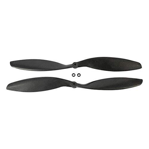 QWinOut 3k Carbon Fiber Propeller Cw CCW 8045 8047 9047 1045 1047 1147 1238 1245 1447 1555 CF Props for RC Quadcopter Hexacopter Multi Rotor UFO (1 Pair,1238)