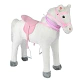 HAUTEUR ! Avec l'hauteur de tête d'env. 75 cm et une hauteur d'épaule d'env. 50 cm le cheval en position debout est parfaitement adapté aux enfants à partir de 3 ans.