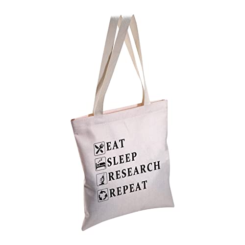 Bolso Tote Eat Sleep Research Repeat para investigadores miniatura 3