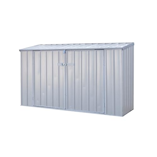 Caseta de jardín metálica Fraser 2 Bike 1,7 m² – Cobertizo Gris de Acero galvanizado para 2 Bicicletas con Montaje rápido por Clips SnapTite, Puertas Dobles, Resistente al Viento y garantía 20 años