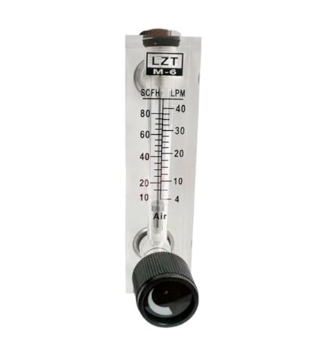 Débitmètre d'air 4-40LPM rotamètre double flux 10-80SCFH avec valve LZT-6T