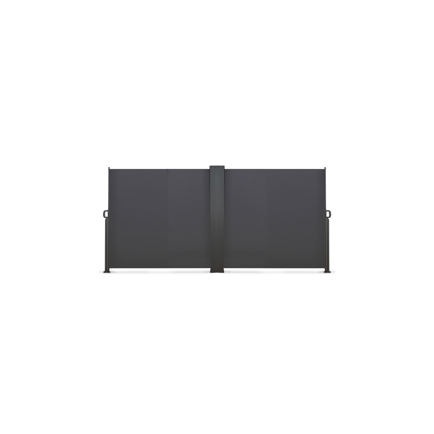 IDMarket - Biombo exterior retráctil doble (180 x 800 cm), color gris antracita