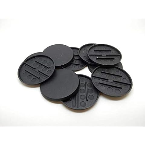 Big Cherry Plastic Wargaming Bases, 10 x 40mm Round Character Cover