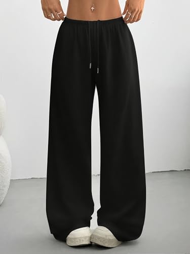 Image of dockstreet Straight Wide fit Long Length Open Bottom Jogger for Women /Trending Multi Pocket Style, Relaxed Casual Pants for Women