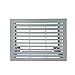 Copri Condizionatore da Interno ed Esterno in Lamiera Preverniciata Bianco-Grigio SP. 6/10 – Misure L86xP44xH68 cm – Modello Linear – Fornito Smontato con Kit di Montaggio e Istruzioni incluse