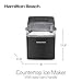 Hamilton Beach Portable Bullet Countertop Ice Maker Machine, Makes 26 Lbs/Day, 9 Cubes Every 6 Minutes, Self-Clean Function, for RV, Office, Kitchen, Dorm, Makes 2 Sizes, Black (86151)