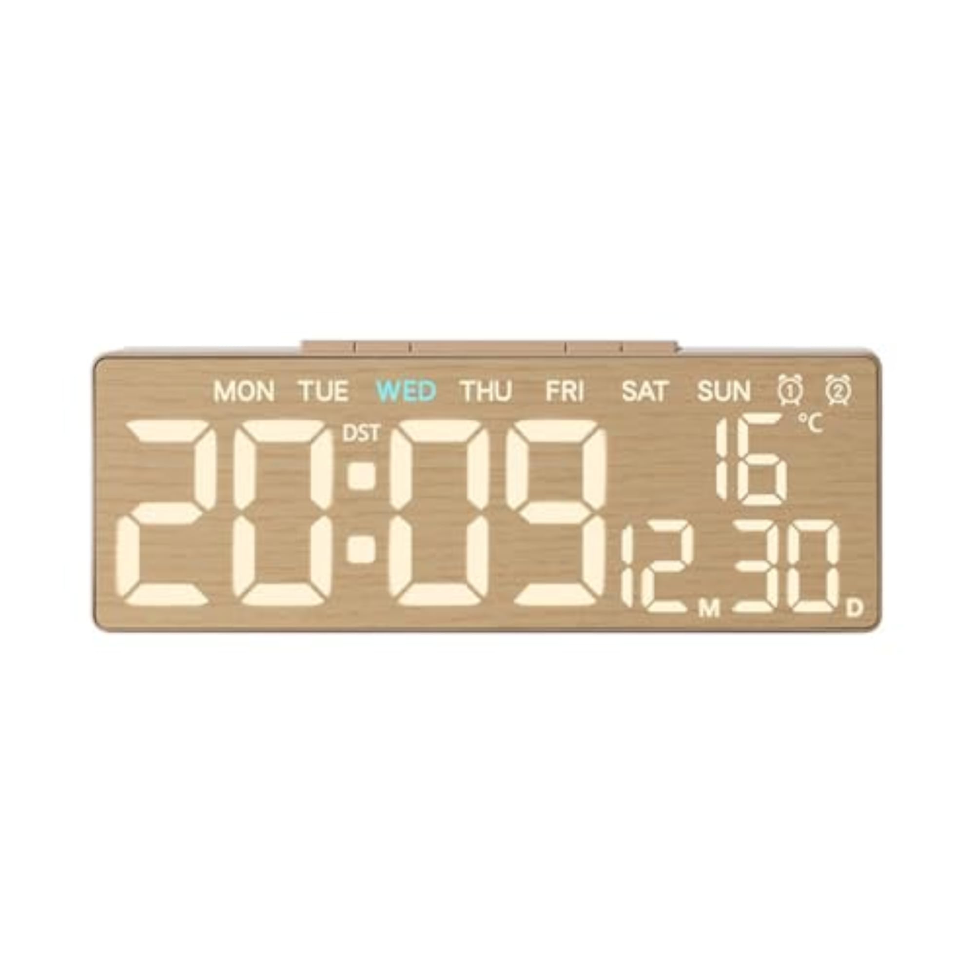 12/24 Hour Mode Temperature Display Timepiece Night Light LED