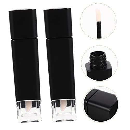 Beaupretty 4pcs Empty Lipstick Tube Gloss Tubes Refillable Bottle Women Cosmetic Tools Lipstick Container Plastic Black3