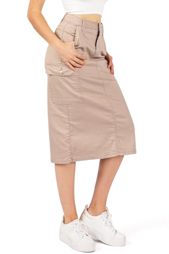 WAX JEAN Womens Juniors High Waist Long Denim Skirt3