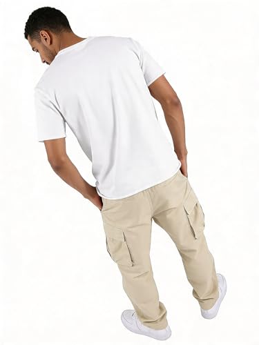 Image of Lymio Cargo for Men | Cotton Cargo Pant | Drawstring Waist Pant (Also Available in Plus Sizes) (01-04)