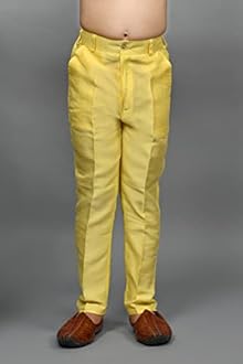 AHHAAAA Kids Ethnic Silk Blend Sequin Print Indo-Western Sherwani Set For Boys