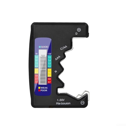 Testeur de batterie numérique avec écran LCD pour tester les piles boutons 9 V et 1 5 V y compris MN1500, HP7, MN1400 et SP11