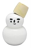 かじゅあるらいふ 徳利 白・茶 セット 美濃焼 雪だるま 酒器 (茶バケツ盃) K12328 2点入