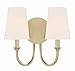 Crystorama Payton 2 Light Vibrant Gold Wall Mount