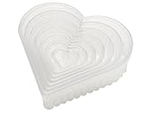 NY CAKE 7-Piece Fluted Heart Nylon Cutter Set
