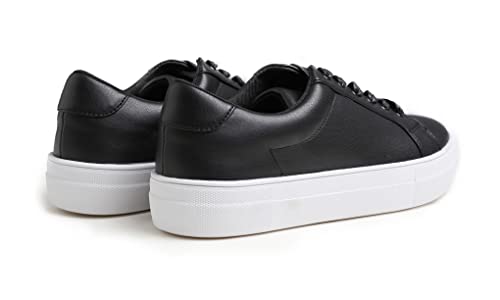 FEVERSOLE Women's Fashion Platform Vegan Leather Daily Casual Lace Up Sneaker4