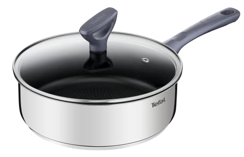 TEFAL Sauteuse Dailycook en inox - Ø 24 cm - Avec couvercle en verre - Tous feux dont induction