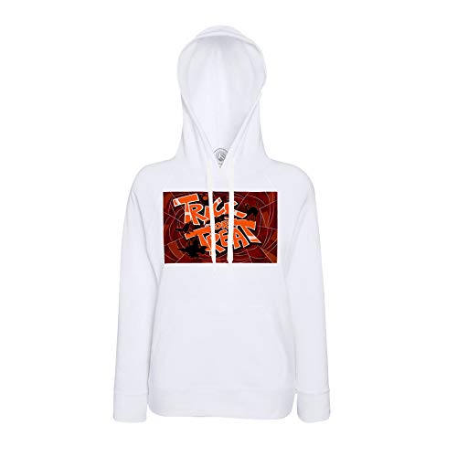 Sweat à capuche Halloween au motif exclusif de château hanté et animaux fous