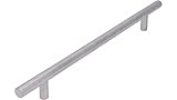  SIRO Möbelgriff Gnarrenburg, Modern, Edelstahl fein geschliffen, 304 mm x 32 mm x 12 mm, LA 224 mm, 2188H-304N1