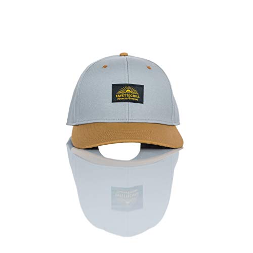 Fayettechill Pinnacle Outdoor Adjustable Fishing Hat for Men or Women, Dad Hat & Hiking Cap Grey/Brown