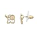 Produktbild LUX Zubehör Gold Tone Weiß Opal Stone Mini Elefant Neuheit Ohrstecker