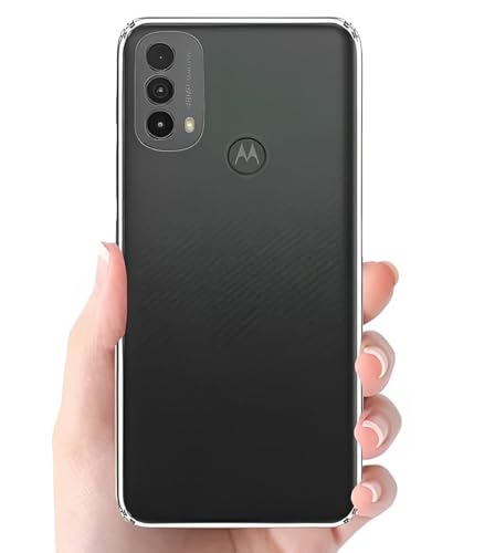 Image of COVERBLACK Soft Rubber Back Cover Compatible Model for Motorola Moto E40 / E20 / E30 - Transparent