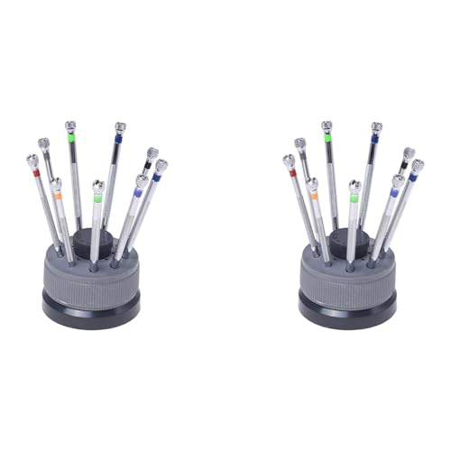 Kit tournevis horloger avec 18 outils et 9 lames de rechange sur base