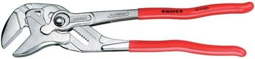 Knipex Pliers Wrench pliers and a wrench in a single tool chrome-plated, insulated with multi-component grips, VDE-tested 250 mm (self-service card/blister) 86 06 250 SB