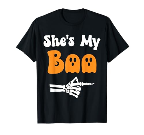She's My Boo - Pijama de Halloween a juego para parejas She's My Boo Camiseta