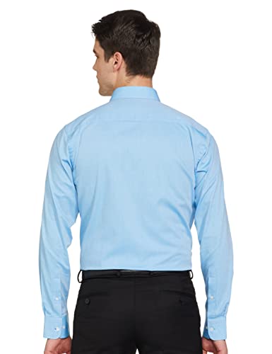 Image of Park Avenue Men's Pure Cotton Structure Pattern Slim Fit Semi Cutaway Collar Full Sleeve Formal Shirt