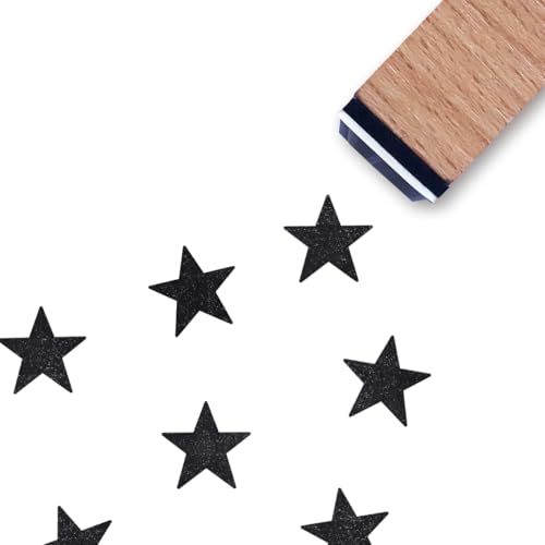 Star Rubber Stamp 3/5 Inch Small Mini Stamp for Scrapbooking Card Making Planner