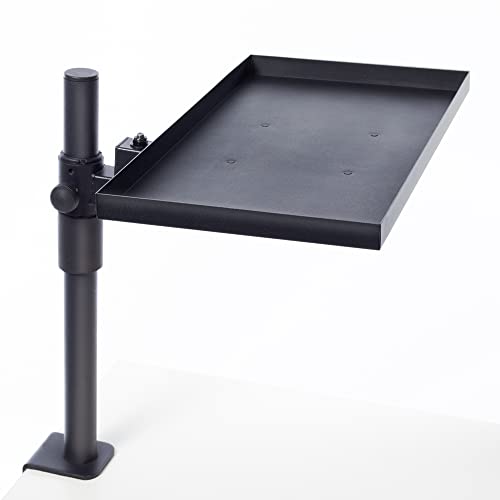 ROUNDS Tray Arm Stand - 15.7 x 8.6in Wide, 10kg Load Capacity, Small Item Storage, Desk Space Saver Tray Holder